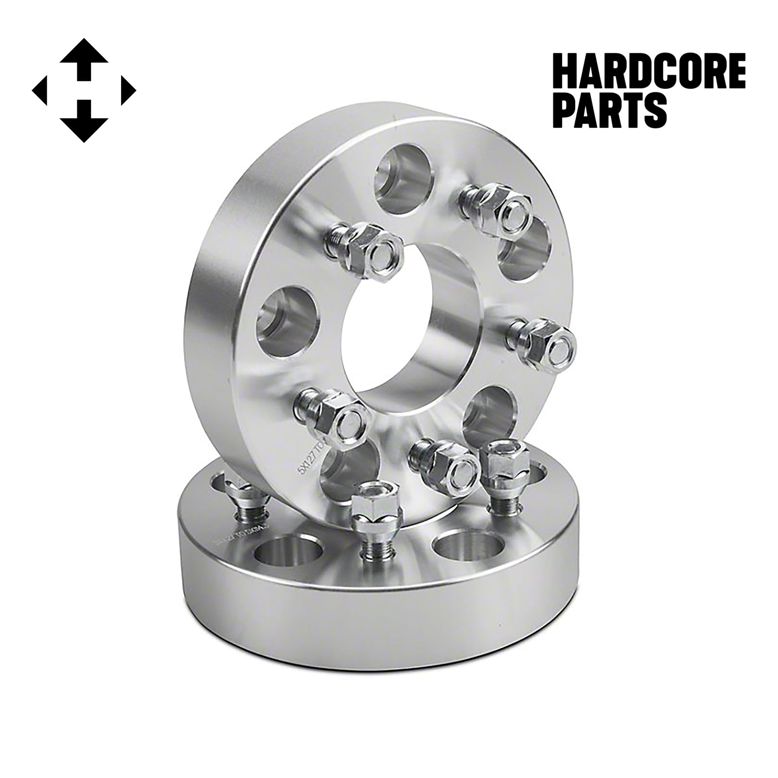 2 QTY Wheel Spacers Adapters 2.5" (1.25 inch Per Side) fits all 5x5