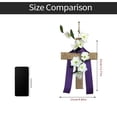 thumbnail image 6 of 13.77Inch Easter Wooden Cross Wreath for Front Door, Christian Hanging Decorations for Spring Home Farmhouse Porch Wall Indoor Outdoor, 6 of 9