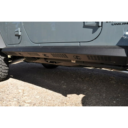 Addictive Desert Designs 07-18 Jeep Wrangler JK 4 Door Stealth Fighter Side Steps w/ KC Logo