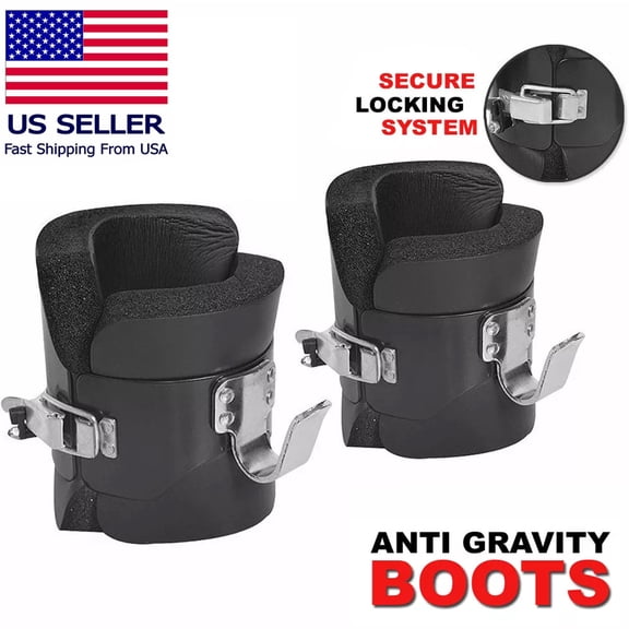 Anti Gravity Inversion Boots Ab Crunch Abdominal Sit Up Hooks Bar Therapy Core