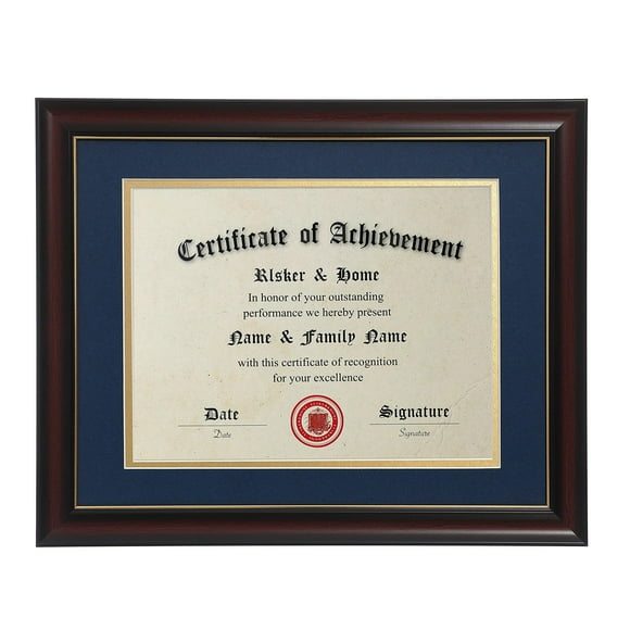 Marcos para diplomas ELSKER&HOME, madera de cerezo clásica, 21 x 29,7 cm