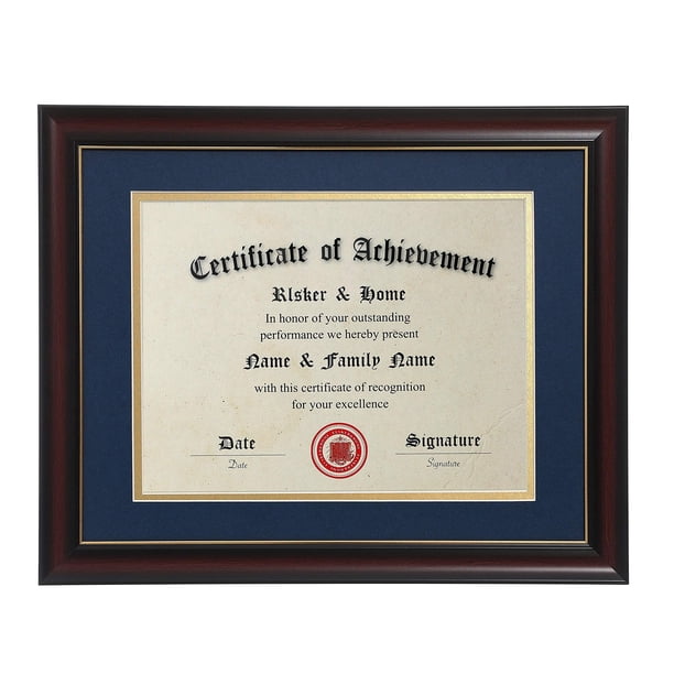 Marcos para diplomas ELSKER&HOME, madera de cerezo clásica, 21 x 29,7 cm