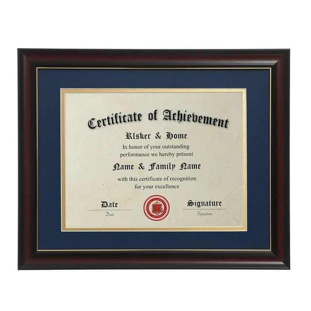 Marcos para diplomas ELSKER&HOME, madera de cerezo clásica, 21 x 29,7 cm
