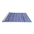 thumbnail image 2 of Ahgly Company Machine Washable Indoor Square Abstract Blue Modern Area Rugs, 7' Square, 2 of 4