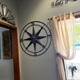 thumbnail image 6 of Zeckos Black Metal Nautical Compass Rose Hanging Wall Sculpture 39.5 inch, 6 of 9