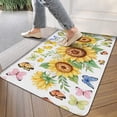 thumbnail image 3 of Sunflower Wood Colored Flowers (6) Door Mat 30 X 17 Inch Welcome Doormat Indoor Outdoor Entrance Floor Mat Non Slip Spring Summer Decor Rubber Mats, 3 of 6