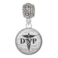 thumbnail image 1 of Delight Jewelry Silvertone Domed Black DNP Lord Guide Me Charm Bead, 1 of 4