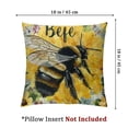 thumbnail image 4 of nygtbtfer Throw Pillow Cover - '' Bee Floral Wreath Design, Farmhouse Decorative Cushion Case for Couch, Sofa, Home, Outdoor White, 4 of 7