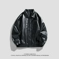 thumbnail image 3 of Taylonsss Clearance Men's Fashion Men's Leather Motorcycle Jackets Casual Tops Coats, 3 of 6