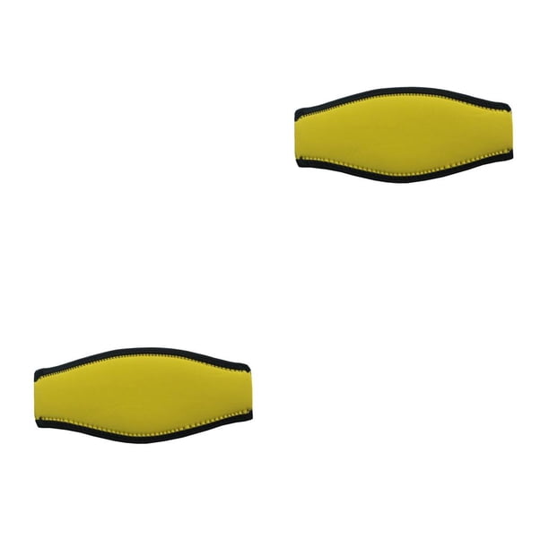 Naiovety Funda de correa acolchada para buceo, cinturón de protección para buceo, gafas de natación, banda para la cabeza, cojín envolvente Amarillo 2Conjunto