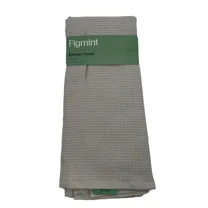 New Figmint Large Kitchen Towel Beige 100% Cotton Absorbent Waffle Knit 18”X28”