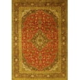 thumbnail image 1 of Ahgly Company Indoor Rectangle Medallion Yellow Traditional Area Rugs, 6' x 9', 1 of 4