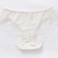 thumbnail image 3 of Thong Panties for Women Underwear French Thin Mesh Lace Panties Womens Sheer Low Waist Bikini Underpants Beige XL, 3 of 7