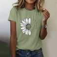 thumbnail image 2 of KDFJPTH Women Sunflower Summer T Shirt Plus Size Loose Blouse Tops Girl Short Sleeve Graphic Casual Tees, 2 of 4
