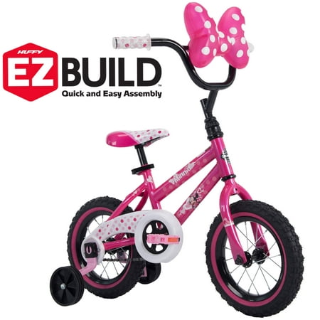 Disney Minnie 12” Girls’ EZ Build Pink Bike, by