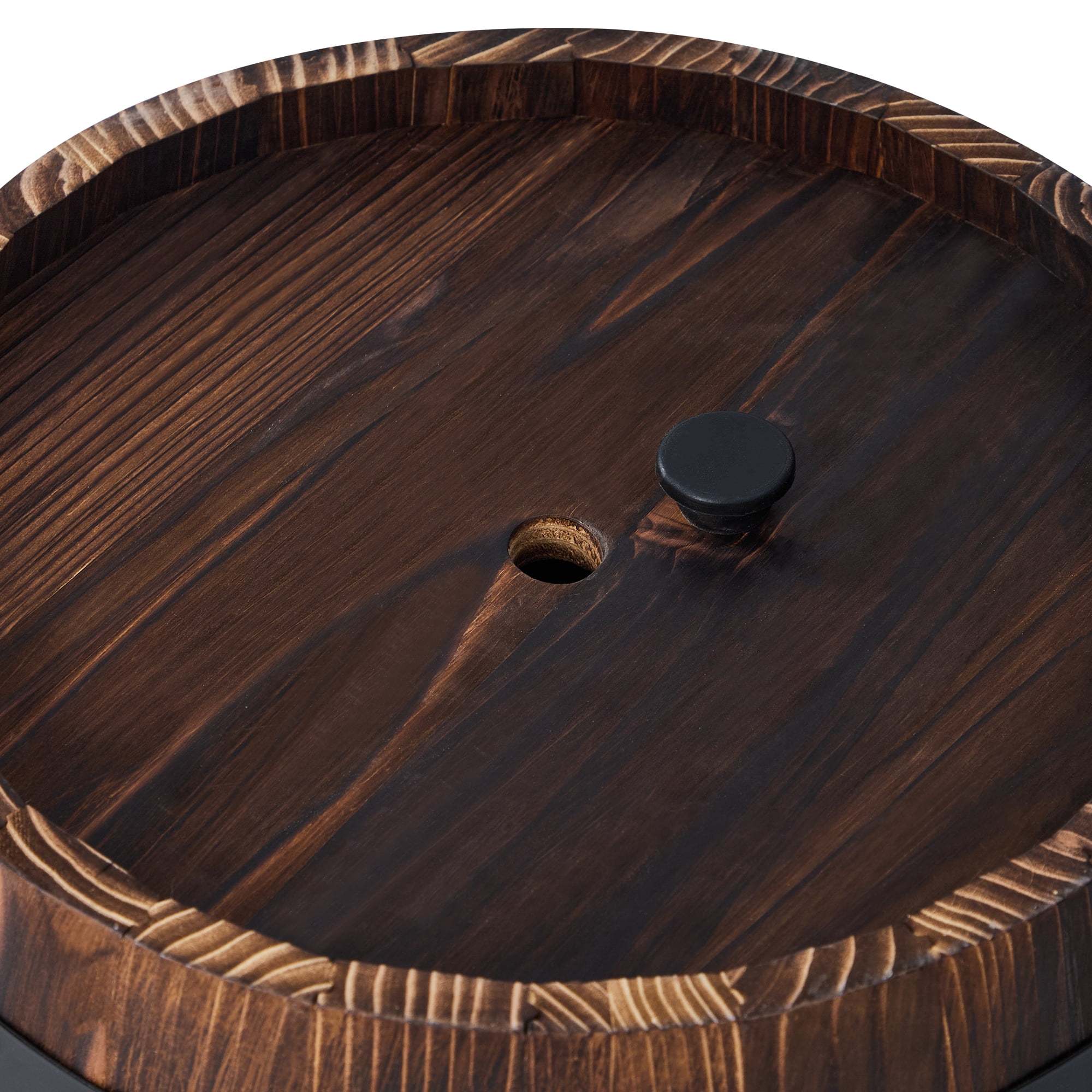Better Homes & Gardens 17 in Wood Whiskey Barrel Planter