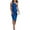 Blue, variant on PRETTYGARDEN Summer One Shoulder Dresses for Women Elegant Mesh Ruched Asymmetrical Wedding Guest Cocktail Bodycon Dress