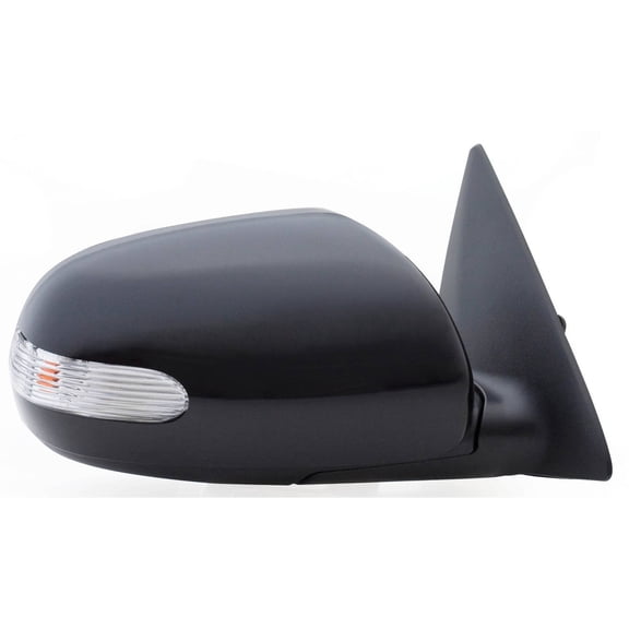 75547K - Fit System Passenger Side Mirror for 2010 Kia Forte Koup Coupe, w/ turn signal, w/o power folding, black, PTM, Heated Power