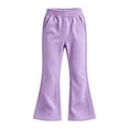 thumbnail image 3 of VBEWZET Stretch Slim Fit Bootcut Pants for Girls, High Waist Lined Flared Trousers, Multi Color Casual School Uniform Bottoms Purple 15-16 Years, 3 of 3