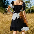 thumbnail image 3 of Robe Sans Manches Orange sur Noir Robe bandage Mode Femme Tenues de Plage pour Femmes, 3 of 4