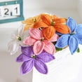 thumbnail image 6 of maxiaoxia 1PC Crochet Lily Bouquet, Handmade Crochet Flower, Artificial Flowers Knitted Lily , Gift for Women, Mom, for Home Decorations, Office Desk, 6 of 7