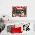 thumbnail image 4 of Zufioo French Bulldog In Sunglasses Print Canvas Decorative Painting with Solid Wood Frame Art Decoration, Suitable for Home and Office Wall Decoration, 4 of 6