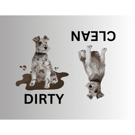 SCHNAUZER Clean Dirty Dishwasher Flexible Magnet