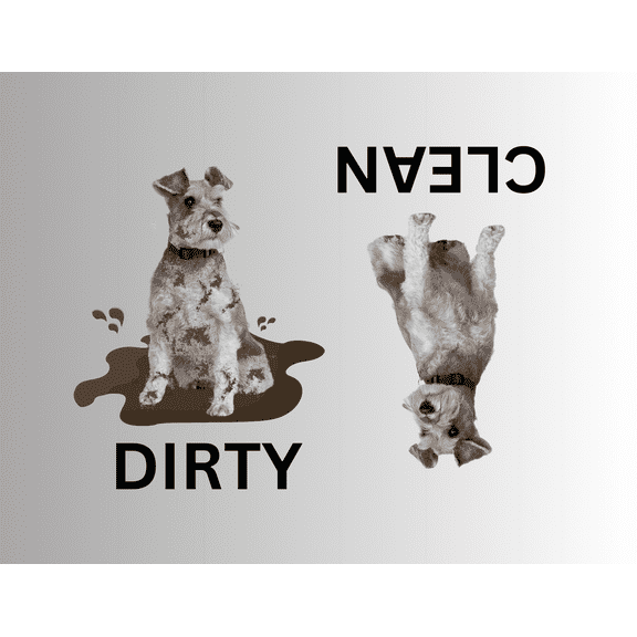 SCHNAUZER Clean Dirty Dishwasher Flexible Magnet