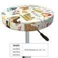 thumbnail image 4 of Balery Dogs Funny Pets Velvet Round Bar Chair Cushion Cover Adjustable, Protects From Scratches And Stains, Soft & Washable Ideal For Wooden And Metal Stools - 12 Inch, 4 of 7