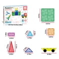 thumbnail image 4 of PicassoTiles 63 Piece Magnetic Building Block Construction Toy Set Diamond Magnet Tile Blocks with Car Truck STEM Learning Kit Early Education Builder Playset Toys for Ch, 4 of 7
