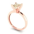 thumbnail image 2 of Solitaire Engagement Ring for Women - 1ct Natural Morganite in 14K Rose Gold Promise Ring, 2 of 6