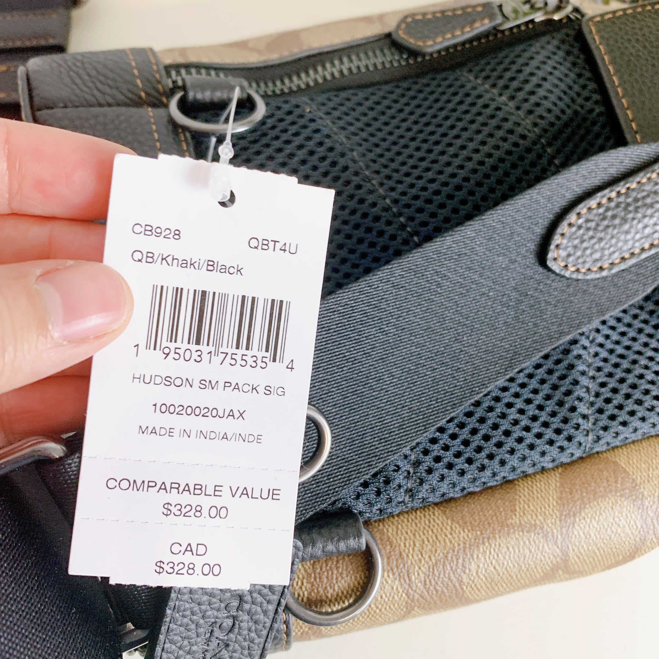 Coach CB928 Hudson Small Pack In Signature Canvas Gunmetal Coach CB928 Hudson Small Pack In Signature Canvas Gunmetal