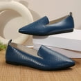 thumbnail image 5 of Miluxas Women's Loafer Flat Pointed Fashion Slip On Comfort Driving office Shoes Blue 5.5(36), 5 of 9