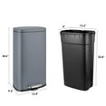thumbnail image 5 of TLSUNNY 8 Gal / 30L Kitchen Trash Can, Stainless Steel Step GarbageBin with Soft-Close Lid, for Home, Office, 5 of 9