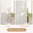 thumbnail image 2 of NICETOWN Sheer Curtains for Kitchen, Sheer Privacy Curtains Fishbone Texture Light Filtering Living Room Curtains Grommet Sheer Curtain Panels, White, 52"x63", 2 Panels, 2 of 11