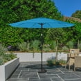 thumbnail image 3 of Pure Garden 10 ft Patio Umbrella with LED Solar Lights and UV 30+, Blue, 3 of 16