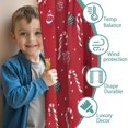 thumbnail image 3 of Blackout Kids Curtains,Red Christmas Candy Cane Pattern Childrens Insulated Curtains Set Of 2,Bedroom Essentials,Toddler Room Decor 42"x54", 3 of 5