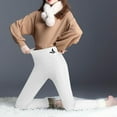 thumbnail image 6 of JGGSPWM Lined Leggings for Women Winter Warm Elastic Thermal Legging Pants Sherpa Fleece Lined Thick Tights Pants White L, 6 of 9