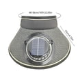 thumbnail image 2 of Black Summer Straw Sun Hat With Solar Powered Fan Polyester Mesh Visor Cap For Outdoor Travel 22.0X4.7X3.9 In, 2 of 7