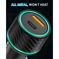 thumbnail image 5 of Juyafio 18W Car Charger Adapter with 30W PD USB-C & QC3.0 Dual Port for iPhone, Samsung, Motorola, OnePlus, Google, 5 of 11