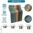 thumbnail image 4 of 13x102 Inch Farmhouse Cotton Linen Table Runners Dressing Table Runners Vintage Rustic Barn Wood Gradient Sea Green Grey Non-Slip Rectangle Set Kitchen Home Dining Holiday Decoration, 4 of 5