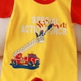 thumbnail image 6 of Kogui Cute Newborn Romper for Boys Baby Boy Baseball Jumpsuit Striped Raglan Sleeve V Neck Baseball Romper Newborn Infant Boy Summer Outfit 0 3 6 9 12 18 24 Months (Red,0-3 Months), 6 of 7