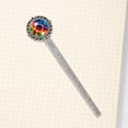 thumbnail image 4 of Tie-dye Vintage Silver Lace-Edged Bookmark: a Thoughtful Gift for Book Lovers and Readers | Bookmarks and Reading Accessories, 4 of 5