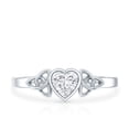 thumbnail image 4 of Rosec Jewels Lab Grown Diamond Heart Promise Ring - EF-VS Grade - Ready to Gift, 925 Sterling Silver, US 4.00, 4 of 8