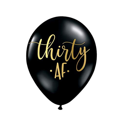 Cute Thirty Af 30th Birthday Party Balloons In Black And Gold 30th Birthday Decorations 30th Birthday Funny 30th Balloons Gag Gift For 30th Birthday 30 Af Thirty Af Set Of 3 Walmart Com