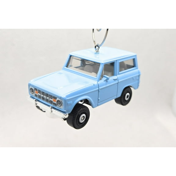 1970 Ford Bronco Light Blue Christmas Ornament