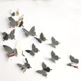 thumbnail image 4 of 12pcs 3D Mirror Butterfly Wall Stickers Butterfly Wall Stickers Removable DIY Wall Painting Party Wedding Decoration Home Decor, 4 of 5