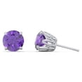 thumbnail image 2 of 1 Carat Solitaire Stud Earrings in Sterling Silver, 2 of 3
