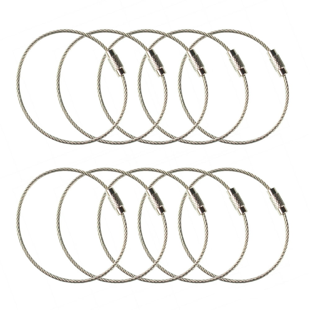 Millennial Essentials Stainless Steel Wire Keychains 1.5mm 6.3 Inches
