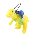 thumbnail image 4 of Disfraz inflable de dinosaurio, disfraz inflable de dinosaurio amarillo, disfraz inflable, disfraz inflable con forma de dinosaurio, resistente y resistente, 4 of 8